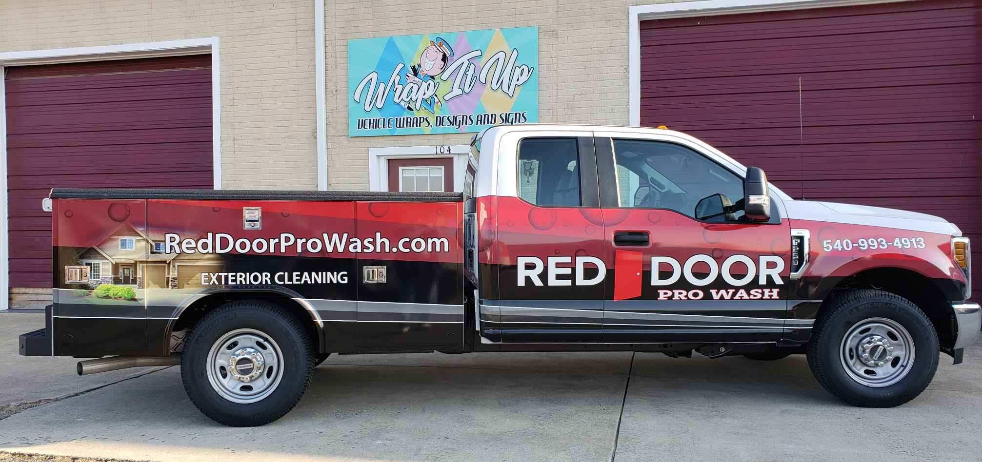 red-door-power-wash-vinyl-wrap